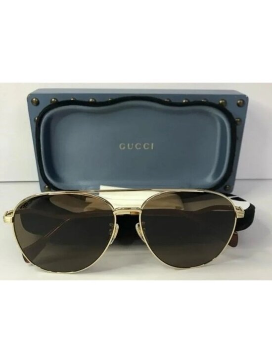 ? - New Authentic Gucci Brown Pilot Ladies Sunglasses GG0969S 002 main image 5